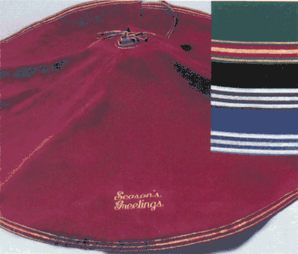 Monogrammed Christmas Tree Skirt- 34 inches