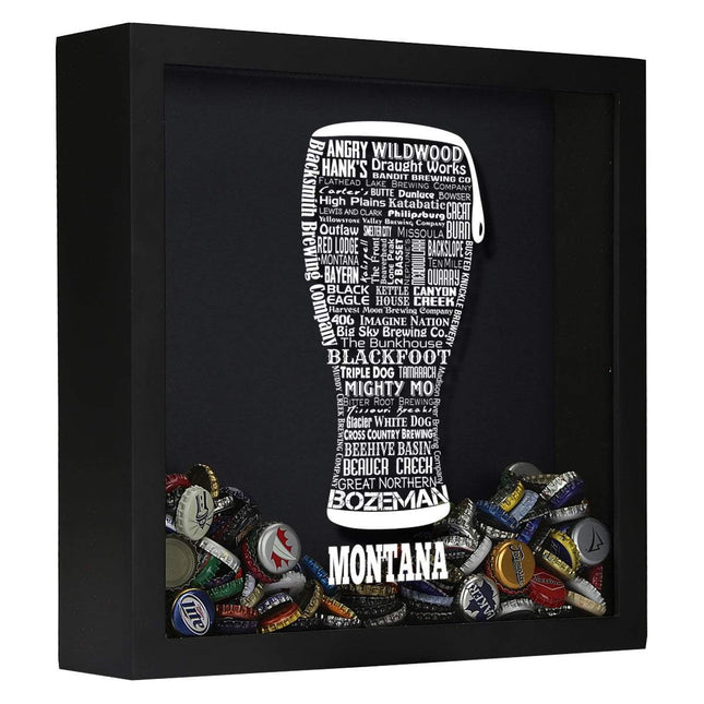 Montana Beer Typography Shadow Box