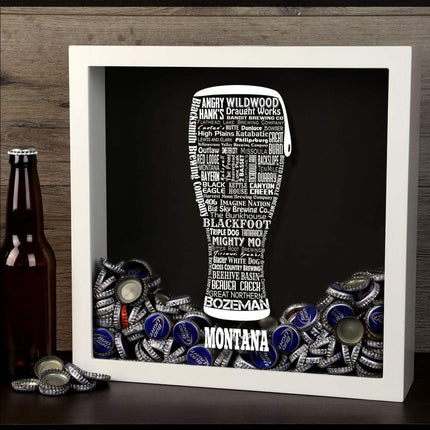 Montana Beer Typography Shadow Box