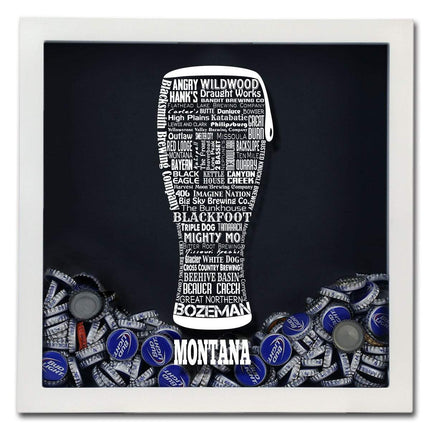 Montana Beer Typography Shadow Box