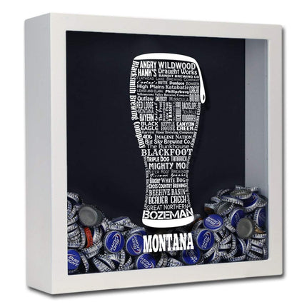 Montana Beer Typography Shadow Box