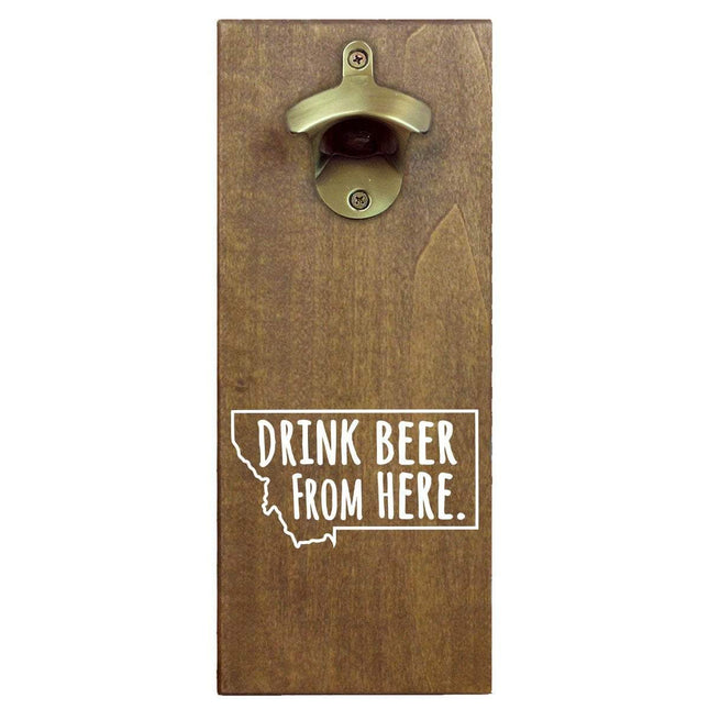 Montana Drink Beer From Here Cap Catching Magnetic Bottle Opener