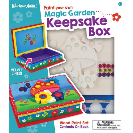 Magic Garden Keepsake Box Wood Craft & Paint Kit