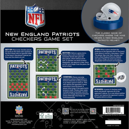 New England Patriots Checkers Board Game