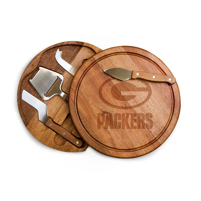 Green Bay Packers - Acacia Circo Cheese Cutting Board & Tools Set