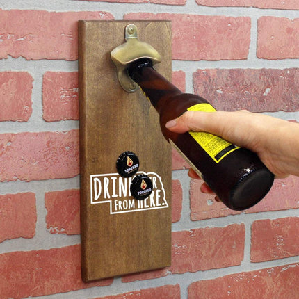 Nebraska Drink Beer From Here Cap Catching Magnetic Bottle Opener