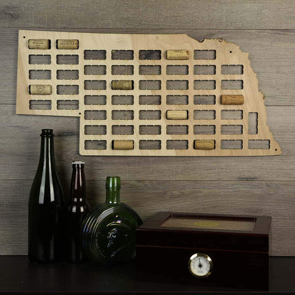 Nebraska Wine Cork Map
