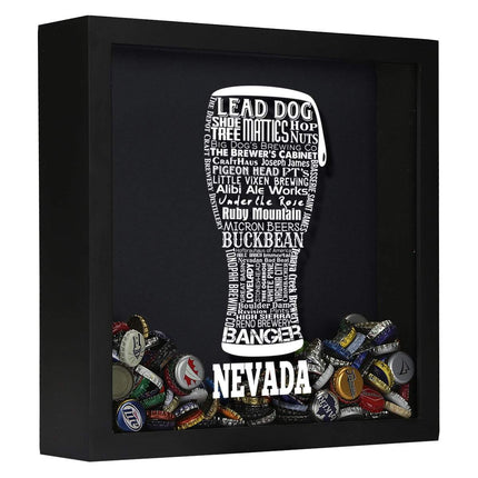 Nevada Beer Typography Shadow Box