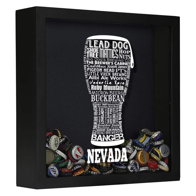 Nevada Beer Typography Shadow Box