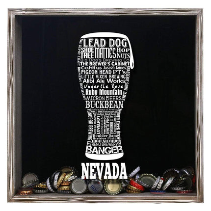 Nevada Beer Typography Shadow Box