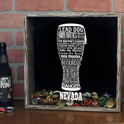Nevada Beer Typography Shadow Box