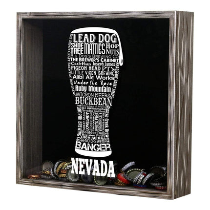 Nevada Beer Typography Shadow Box