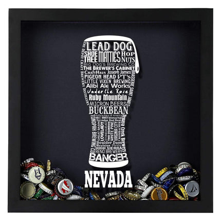 Nevada Beer Typography Shadow Box