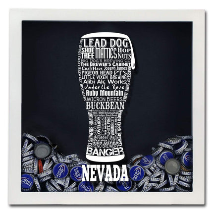 Nevada Beer Typography Shadow Box