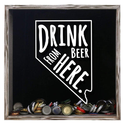 Nevada Drink Beer From Here Beer Cap Shadow Box