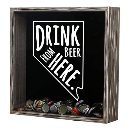 Nevada Drink Beer From Here Beer Cap Shadow Box