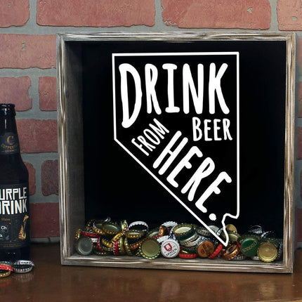 Nevada Drink Beer From Here Beer Cap Shadow Box