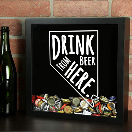 Nevada Drink Beer From Here Beer Cap Shadow Box