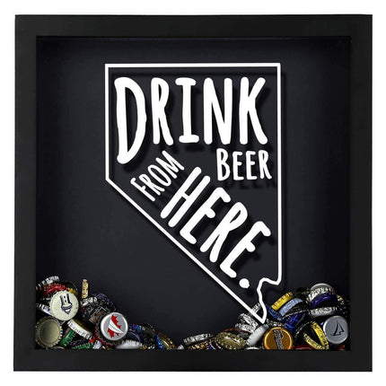 Nevada Drink Beer From Here Beer Cap Shadow Box