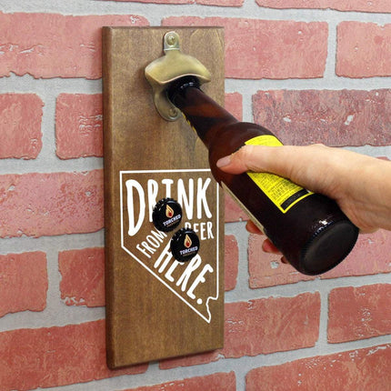 Nevada Drink Beer From Here Cap Catching Magnetic Bottle Opener