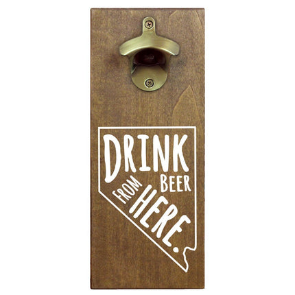 Nevada Drink Beer From Here Cap Catching Magnetic Bottle Opener