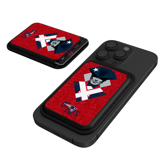 New England Patriots Deco Black Magnetic Credit Card Wallet