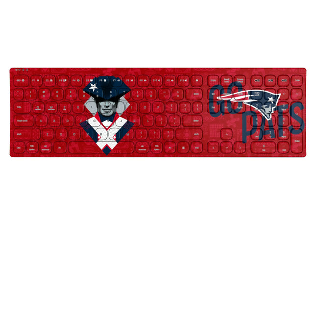 New England Patriots Deco Curved Wireless Keyboard