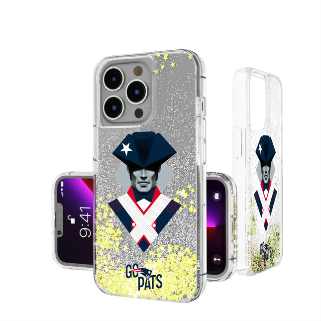 New England Patriots Deco Glitter Phone Case for Apple iPhone