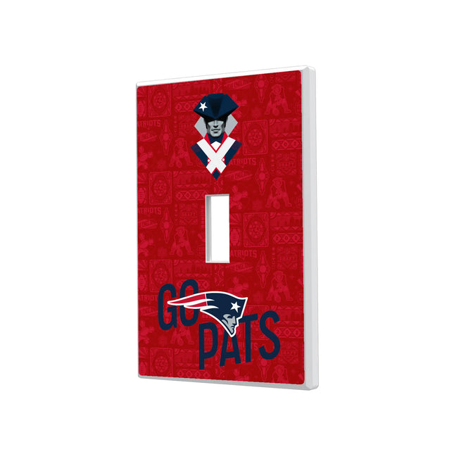 New England Patriots Deco Hidden-Screw Light Switch Plate