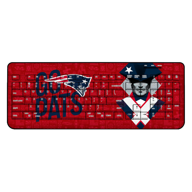 New England Patriots Deco Wireless USB Keyboard