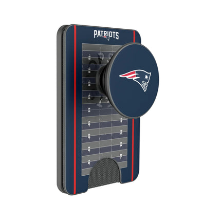 New England Patriots Field PopSockets MagSafe-Compatible PopWallet+