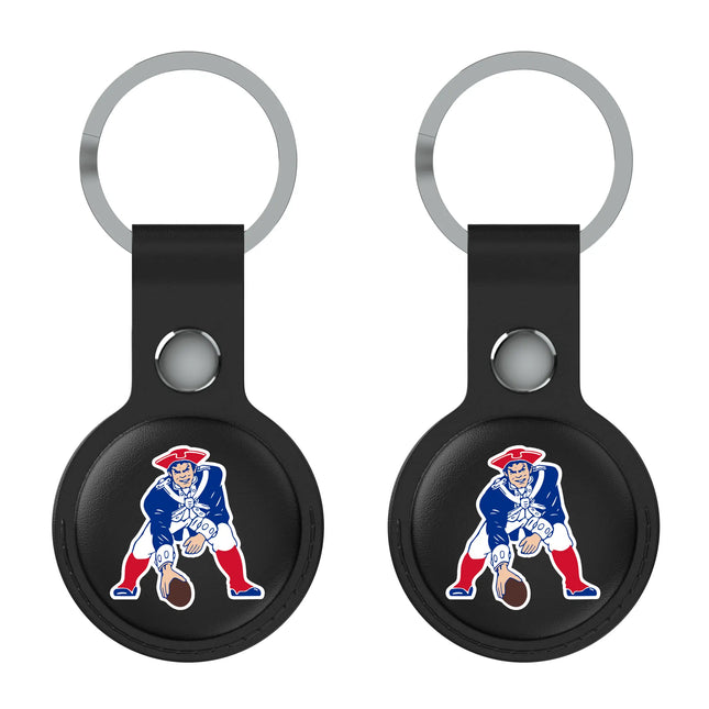 New England Patriots Historic Collection Insignia Black Airtag Holder 2-Pack