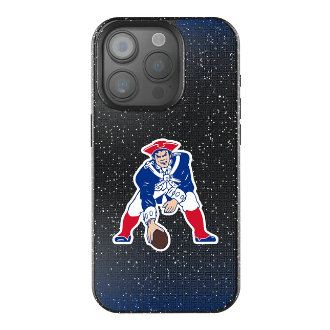 New England Patriots Historic Collection Linen Black Bling Phone Case for Apple iPhone