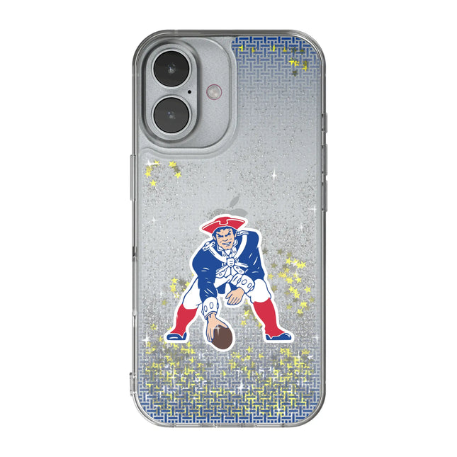 New England Patriots Historic Collection Linen Glitter Phone Case for Apple iPhone