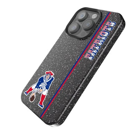 New England Patriots Historic Collection Sidebar Black Bling Phone Case for Apple iPhone