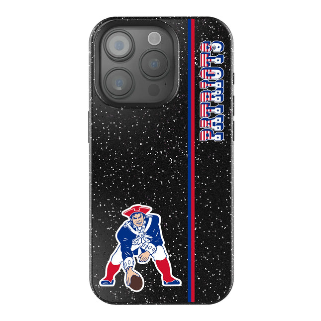 New England Patriots Historic Collection Sidebar Black Bling Phone Case for Apple iPhone