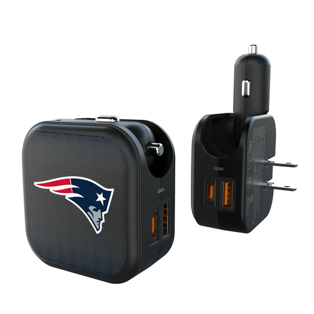 New England Patriots Linen 2 in 1 USB A/C Charger