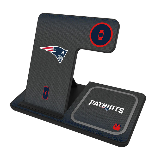 New England Patriots Linen 3 in 1 Charging Station