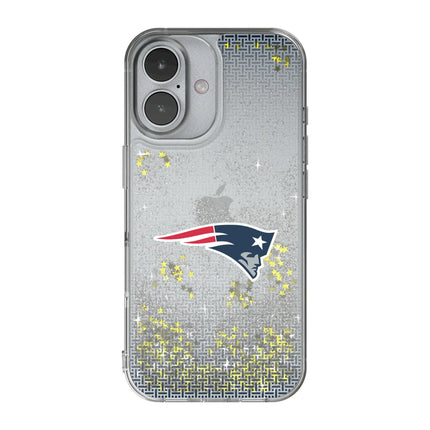 New England Patriots Linen Glitter Phone Case for Apple iPhone