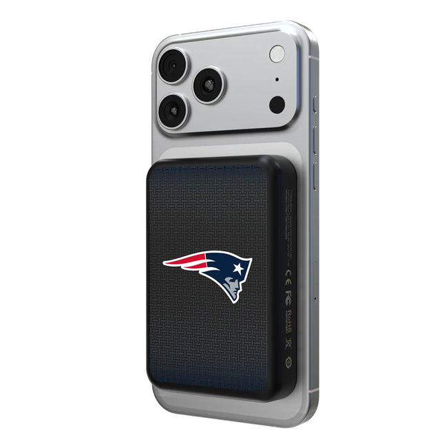 New England Patriots Linen Wireless Mag Power Bank