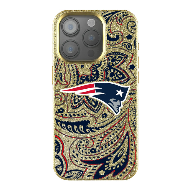 New England Patriots Paisley Bling Phone Case for Apple iPhone