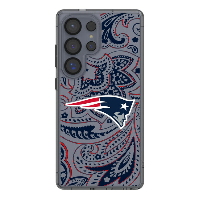 New England Patriots Paisley Clear Phone Case for Samsung Galaxy