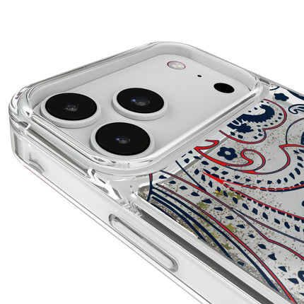 New England Patriots Paisley Glitter Phone Case for Apple iPhone