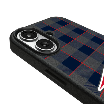 New England Patriots Plaid MagSafe Compatible Phone Case for Apple iPhone
