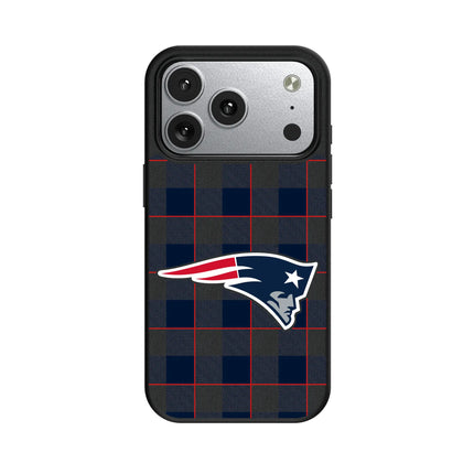 New England Patriots Plaid MagSafe Compatible Phone Case for Apple iPhone