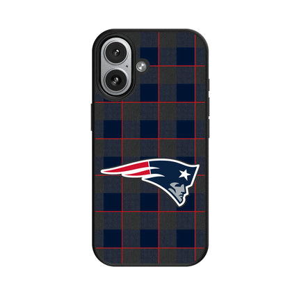 New England Patriots Plaid MagSafe Compatible Phone Case for Apple iPhone
