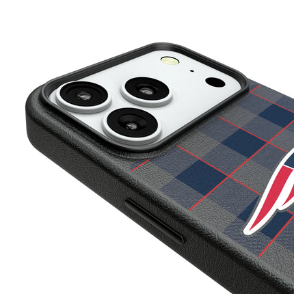 New England Patriots Plaid MagSafe Compatible Phone Case for Apple iPhone