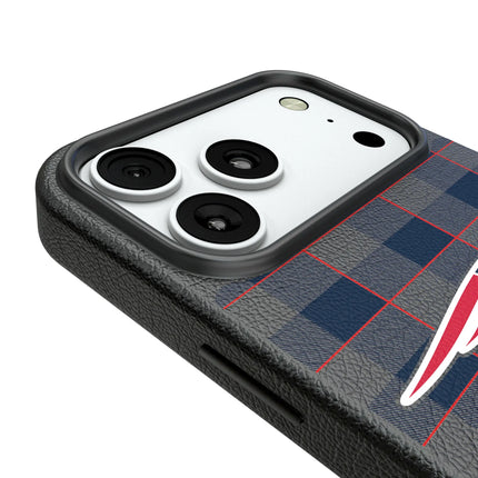 New England Patriots Plaid MagSafe Compatible Phone Case for Apple iPhone