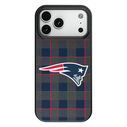 New England Patriots Plaid MagSafe Compatible Phone Case for Apple iPhone