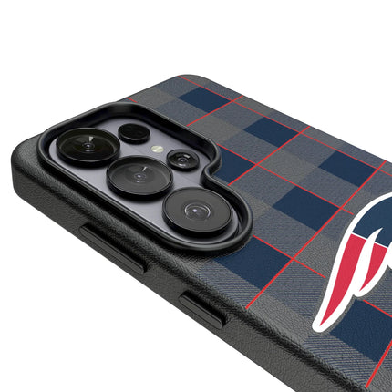 New England Patriots Plaid MagSafe Compatible Phone Case for Samsung Galaxy